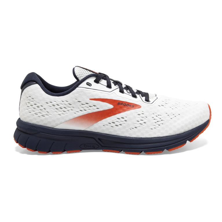 Brooks ANTHEM 4 Neutral Road Running Shoes Mens Online - White/Navy/Red Clay (VHC261347)